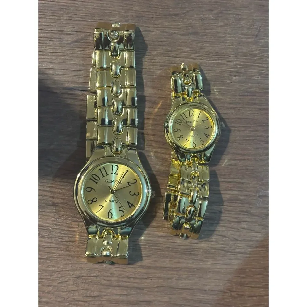 Watch LOT Elgin Diamond Mens FG156N & Geneva Classic Collection (NIB) UNTESTED